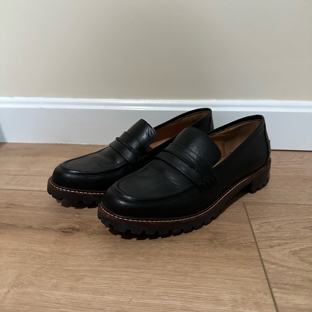 Black Leather Loafers